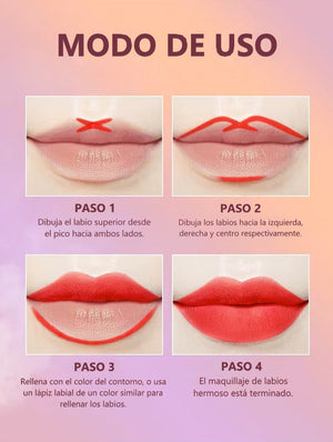 SET DE 6 LÁPICES 2 EN 1 LABIALES Y DELINEADORES DE ALTA FIJACION