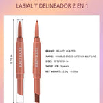 SET DE 6 LÁPICES 2 EN 1 LABIALES Y DELINEADORES DE ALTA FIJACION