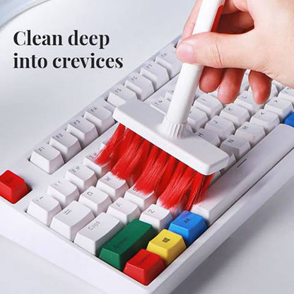 Cepillo 5 en 1:  Limpiador de Teclado, Audífonos  y Dispositivos tecnológicos