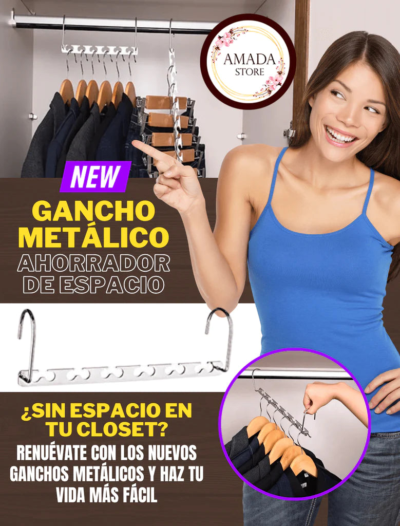 GANCHO METÁLICO AHORRADOR DE ESPACIO