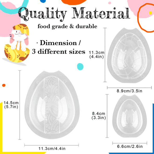 Juego de Moldes 3D de Huevo de Chocolate