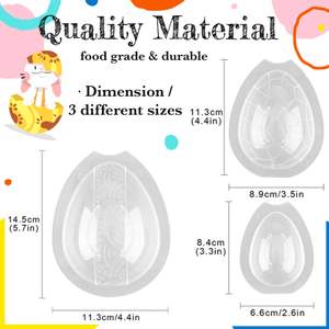Juego de Moldes 3D de Huevo de Chocolate