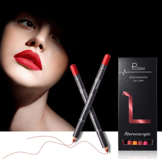 SET DE 12 LÁPICES DELINEADORES DE LABIOS DE LARGA DURACIÓN