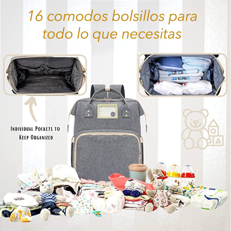 Pañalera  con Cuna Portátil